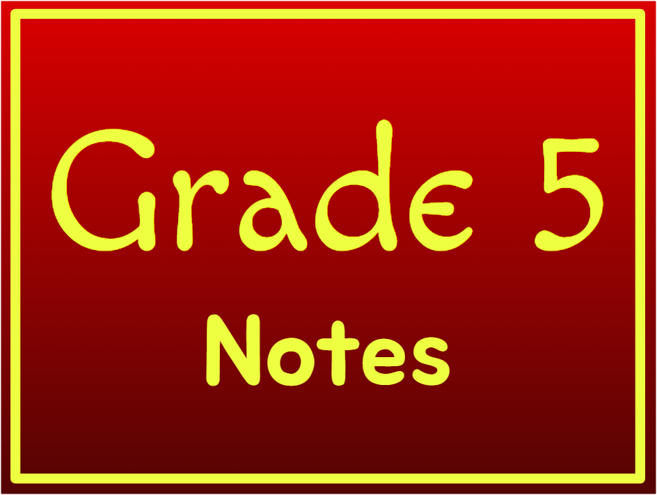 grade 5 notes
