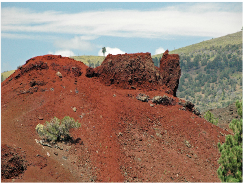 red volcanic soils, common minerals, industrial applications, iron oxides, aluminum silicates, zeolites, silica, sulfur